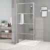 Walk-in Shower Wall Silver 90x195 cm Clear ESG Glass