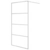 Walk-in Shower Wall Silver 100x195 cm Clear ESG Glass