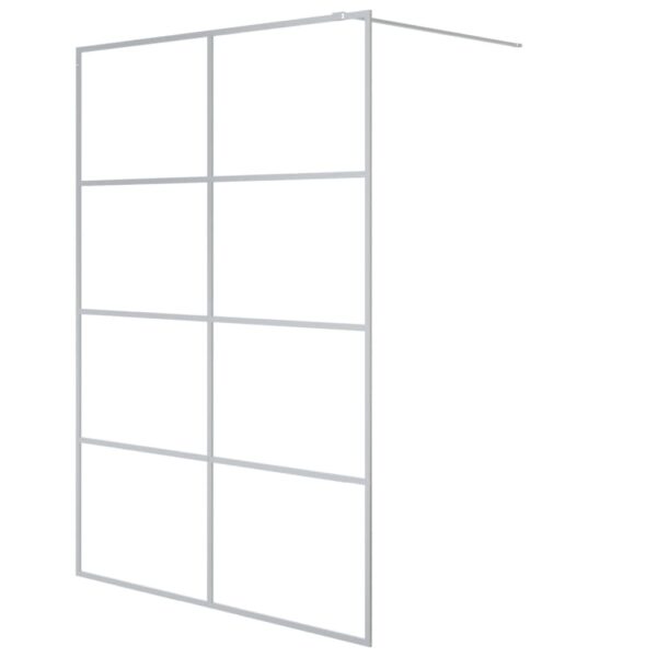 Walk-in Shower Wall Silver 140x195 cm Clear ESG Glass