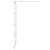 Walk-in Shower Wall Silver 140x195 cm Clear ESG Glass