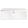 Storage Box Silver 90x47x33.5 cm Aluminium