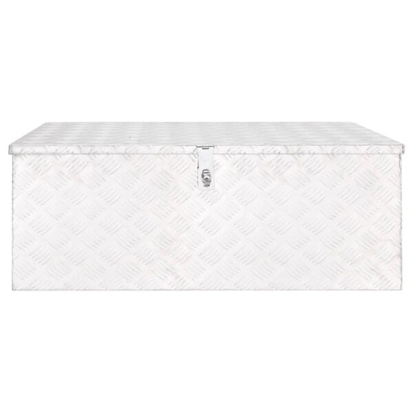 Storage Box Silver 100x55x37 cm Aluminium