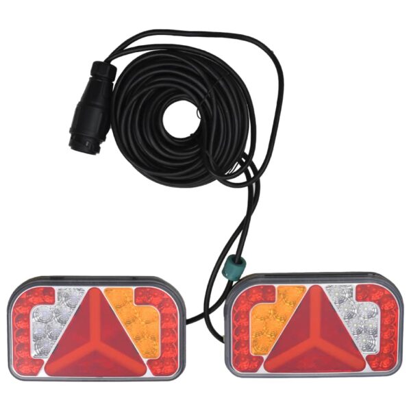 Trailer Lights 2 pcs Red 24x5x14.5 cm 12V LED Bulb