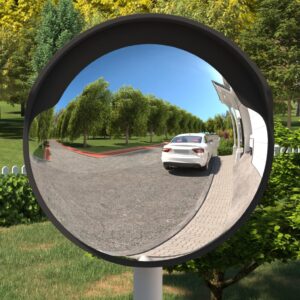 Outdoor Convex Traffic Mirror Black A60 cm Polycarbonate