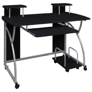 Computer Desk Black 110x52x88.5 cm Engineered Wood