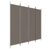 4-Panel Room Divider Anthracite 200x200 cm Fabric