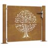 Garden Gate 105x105 cm Corten Steel Tree Design