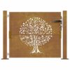 Garden Gate 105x105 cm Corten Steel Tree Design
