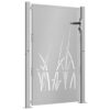Garden Gate 105x130 cm Corten Steel Grass Design