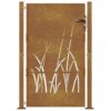 Garden Gate 105x130 cm Corten Steel Grass Design