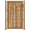 Garden Gate 105x155 cm Corten Steel Bamboo Design