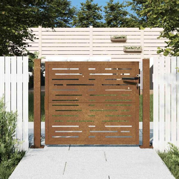 Garden Gate 105x105 cm Corten Steel Square Design