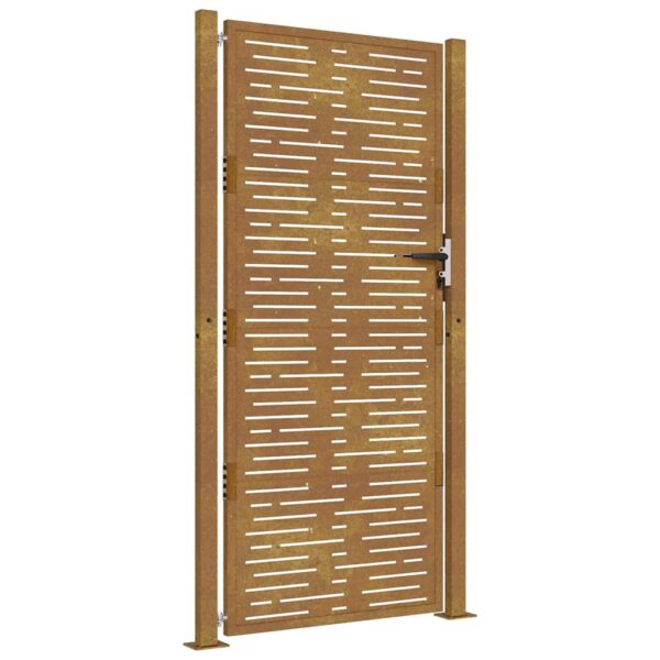 Garden Gate 105x180 cm Corten Steel Square Design
