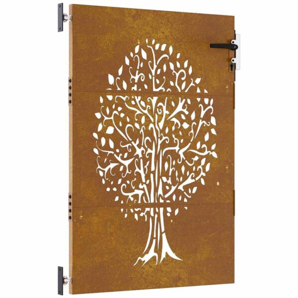 Garden Gate 85x125 cm Corten Steel Tree Design