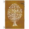 Garden Gate 85x125 cm Corten Steel Tree Design