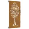 Garden Gate 85x175 cm Corten Steel Tree Design