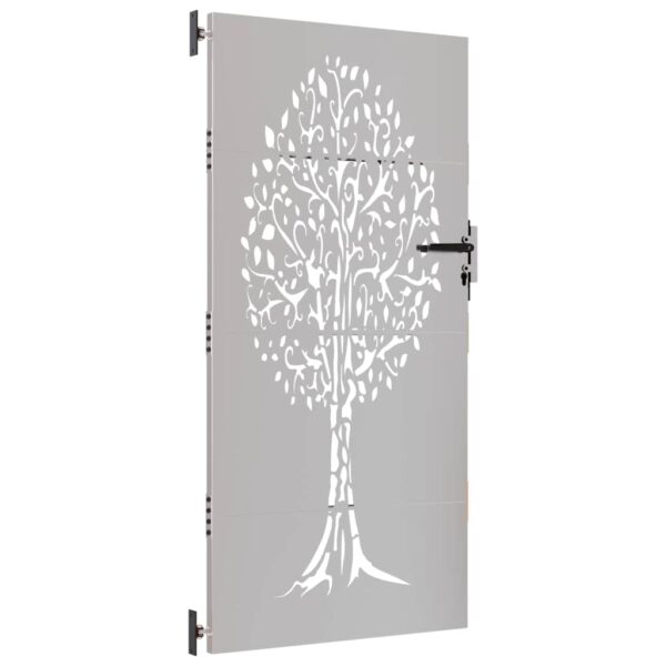 Garden Gate 85x175 cm Corten Steel Tree Design