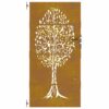 Garden Gate 85x175 cm Corten Steel Tree Design