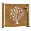 Garden Gate 105x105 cm Corten Steel Tree Design