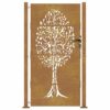 Garden Gate 105x180 cm Corten Steel Tree Design