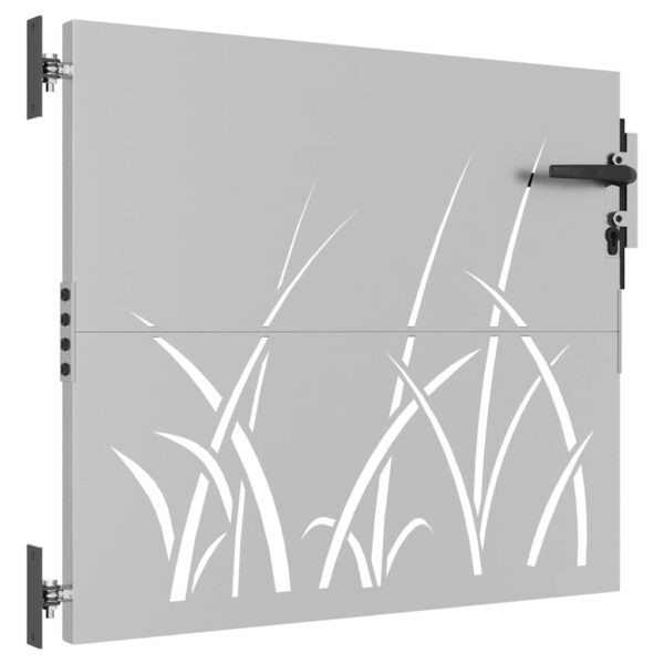 Garden Gate 85x100 cm Corten Steel Grass Design