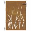 Garden Gate 85x125 cm Corten Steel Grass Design
