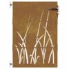 Garden Gate 85x150 cm Corten Steel Grass Design