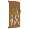 Garden Gate 85x175 cm Corten Steel Grass Design