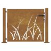 Garden Gate 105x105 cm Corten Steel Grass Design