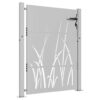 Garden Gate 105x155 cm Corten Steel Grass Design