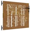 Garden Gate 85x75 cm Corten Steel Bamboo Design