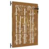Garden Gate 85x150 cm Corten Steel Bamboo Design