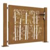 Garden Gate 105x105 cm Corten Steel Bamboo Design