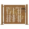 Garden Gate 105x105 cm Corten Steel Bamboo Design
