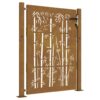 Garden Gate 105x155 cm Corten Steel Bamboo Design