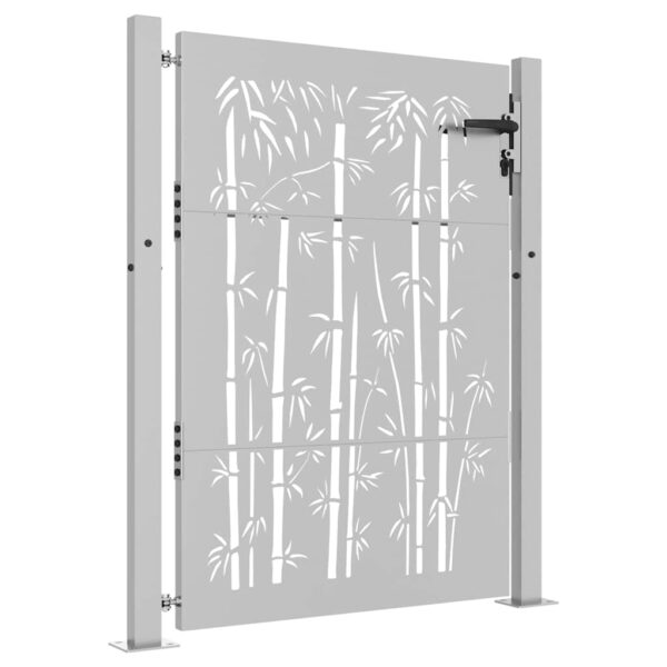 Garden Gate 105x155 cm Corten Steel Bamboo Design