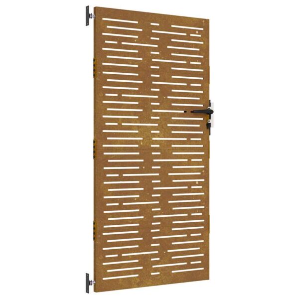 Garden Gate 85x200 cm Corten Steel Square Design