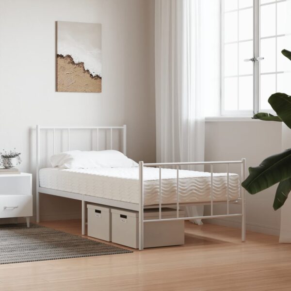 Foam Mattress White 90x190 cm Hardness H2 H3
