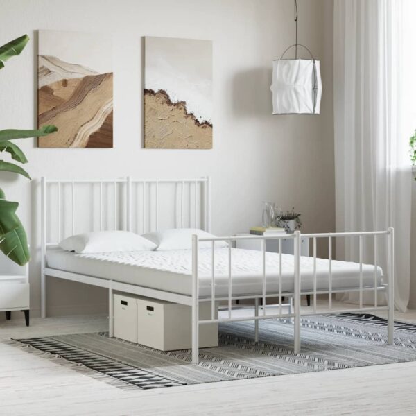 Foam Mattress White 120x200 cm 7-Zone Hardness 20 ILD
