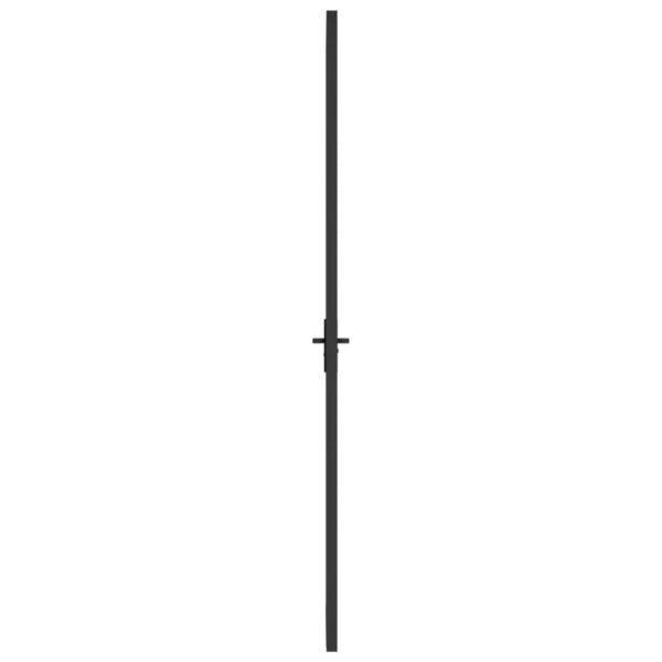 Interior Door 83x201.5 cm Black Matt Glass and Aluminium