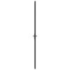 Interior Door 93x201.5 cm Black Matt Glass and Aluminium