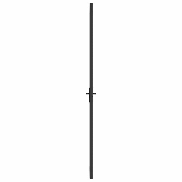 Interior Door 76x201.5 cm Black ESG Glass and Aluminium