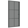 Interior Door 102.5x201.5 cm Black ESG Glass and Aluminium