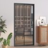 Interior Door 102.5x201.5 cm Black ESG Glass and Aluminium