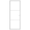 Interior Door 76x201.5 cm White ESG Glass and Aluminium