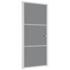 Interior Door 93x201.5 cm White ESG Glass and Aluminium