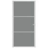 Interior Door 102.5x201.5 cm White ESG Glass and Aluminium