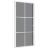 Interior Door 102.5x201.5 cm White ESG Glass and Aluminium