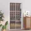 Interior Door 102.5x201.5 cm White ESG Glass and Aluminium