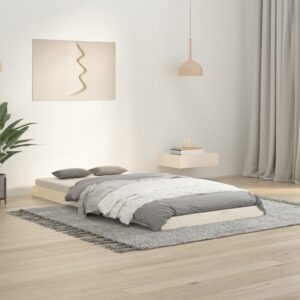 Bed Frame without Mattress White 90x190 cm Single Single Solid Wood Pine